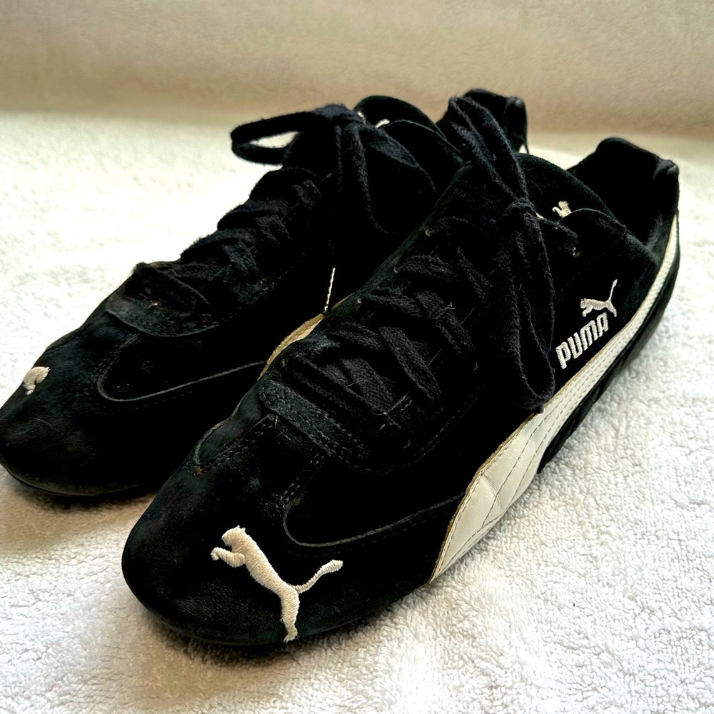 Puma Vintage Black Suede Sneakers Womens US 9.5